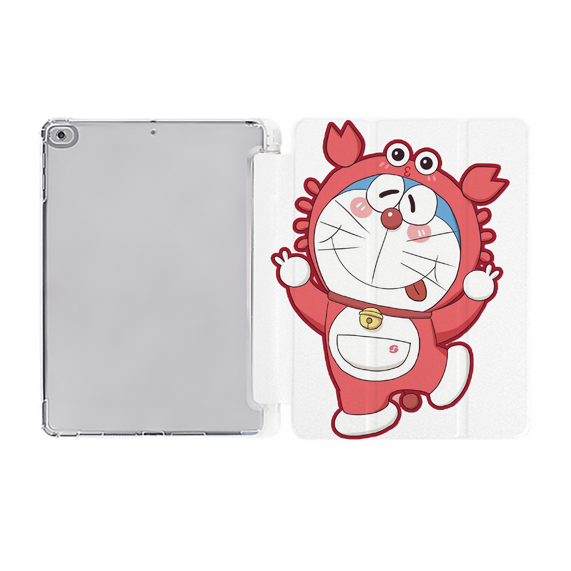 （画像用） ドラえもん Doraemon IPad ケース ペン収納付き 三つ折りスタンド PUレザー×シリコン 対応機種9.5/10.5/10.9インチ